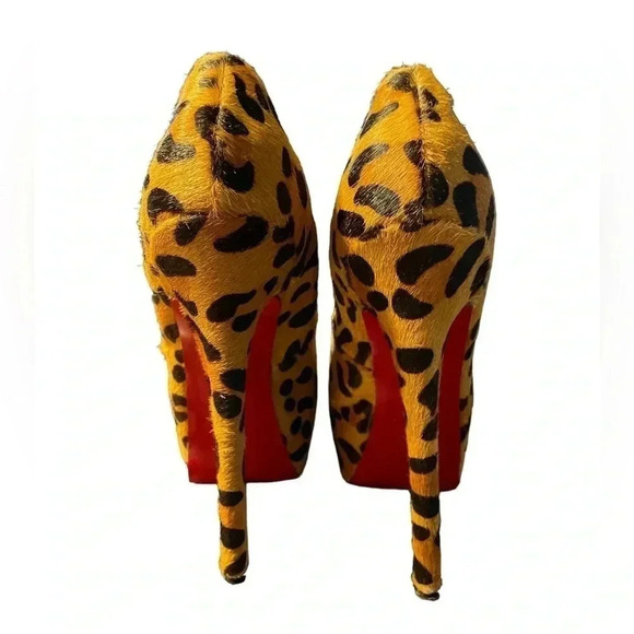 Christian Louboutin Daffodile  Cheetah Print High Heels Size 38 - Picture 5 of 15
